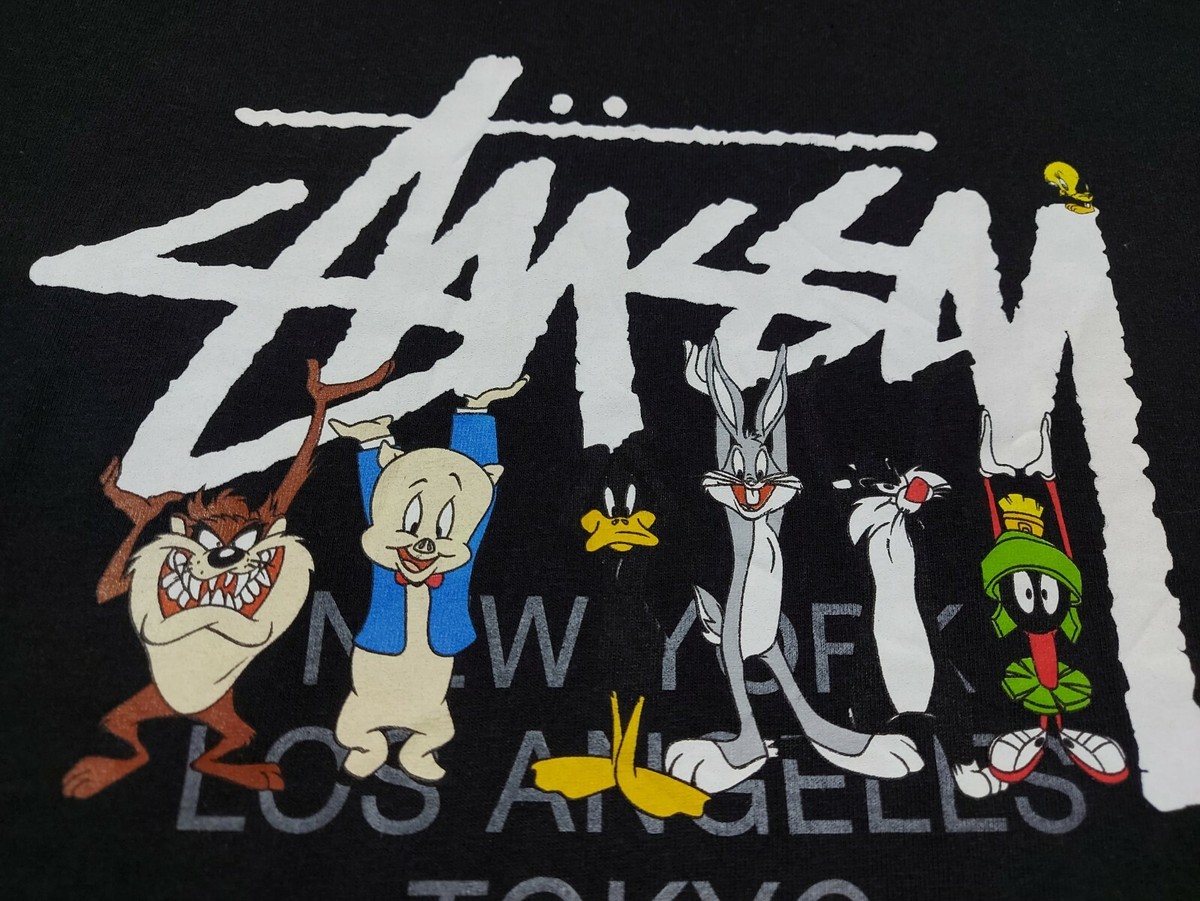 Stussy X Looney Tunes Bugs Bunny Daffy Duck Limited Edition T