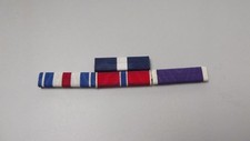 Ordensspange WWII 4 Bandspangen Navy Cross ,Silver Star, Bronze Star, Purple H.