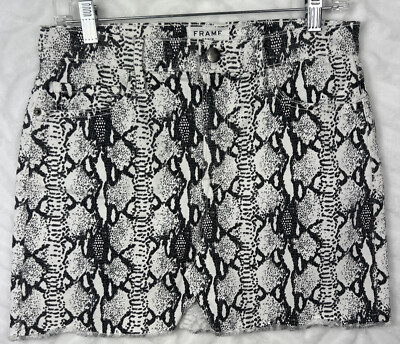 Frame Denim Skirt Animal Print Women Size 27