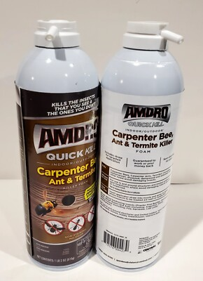 #ad Amdro 2 Pk of Quick Kill 18oz Foaming Aerosol Spray Carpenter Bee Antamp;Termite🆕 $19.99