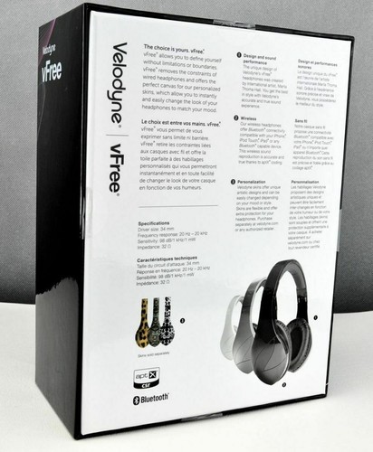 Velodyne vFree Bluetooth Wireless Stereo Headphone with Built-in Mic for Apple - Picture 3 of 3