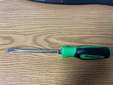 SNAP ON SGD6B 5/16 BLAT BLADE SCREWDRIVER GREEN/BLACK CUSHION GRIP HANDLE LOT#73