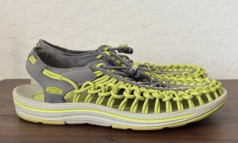 Sandali Keen donna Uneek taglia 8 5 scarpe grigio Chartre acqua fiume Paracord