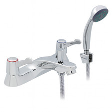 Araya QT Bath & Shower Mixer Tap Chrome Twin Lever Filler