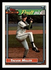 1992 Topps Trever Miller RC Rookie Draft Pick #684 Centered Mint