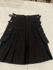 Men's Fashion Sport Tartan Utility Kilt Deluxe Adjustable Sizes Pocket Sz 30