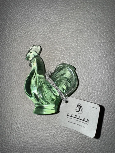 Fenton Miniature Pink Chiffon Chicken Rooster Figurine 2.75" Art Glass 5265 PS
