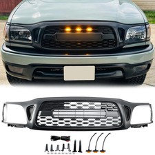 2001-2004 Toyota Tacoma Trd Pro Style Front Grille Matte Black W Led Toyota