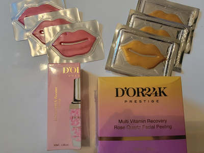 #ad DOR24K Prestige Salmon DNA Booster Face Serum Rose Quartz Facial Peel 6 lip Ma $35.00
