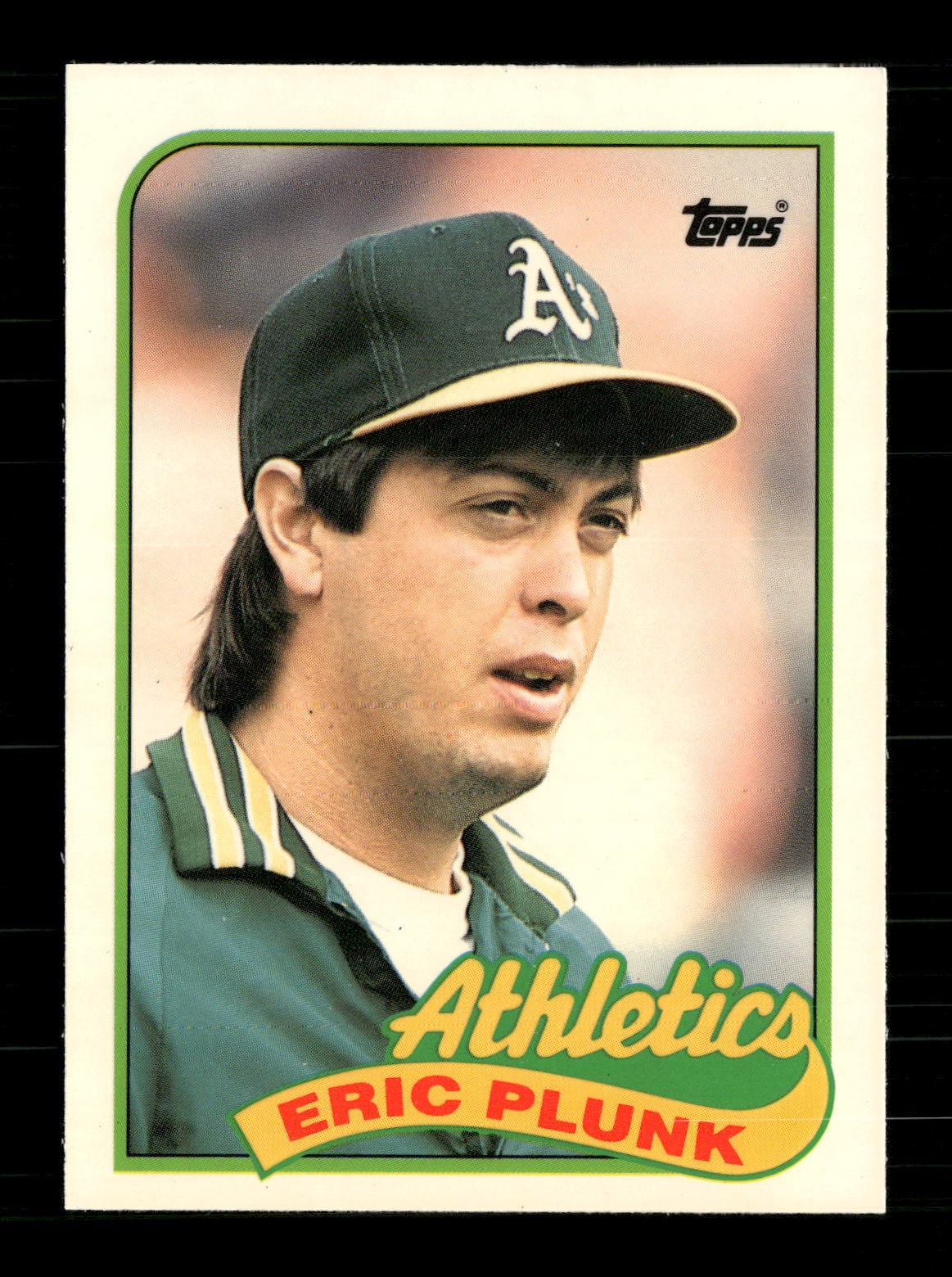1989 Topps Tiffany GLOSSY #448 Eric Plunk Oakland Athletics