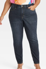 NEW Ava  Viv Women's High-Rise Skinny Stretch Jeans Dark Wash Size 20 R