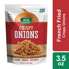 Fresh Gourmet Crispy Fried Onions, Salad Topping, Non-GMO, 3.5 oz Pack of 1