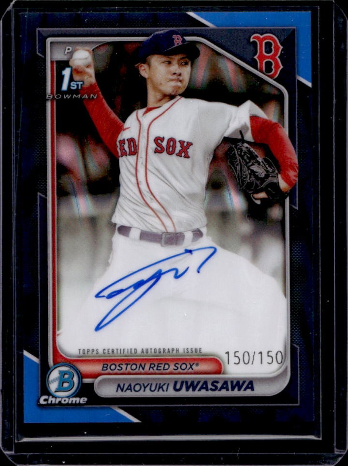 2024 Bowman Chrome Naoyuki Uwasawa Auto Blue Raywave Refractor 1st #150/150
