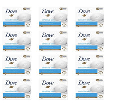12 x 90g Dove Sensitive Skin Soap Hypoallergenic Beauty Bar Fragrance Free