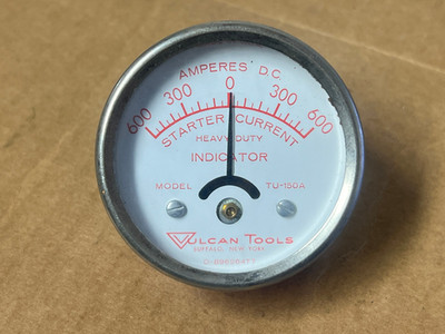 Vintage Vulcan Tool Diagnostics Analog Gauge Starter Current Generator Current
