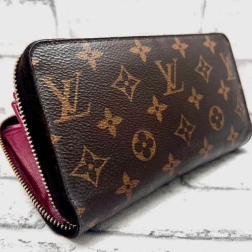 LOUIS VUITTON M41895 Monogram  Fuchsia Zippy Long Wallet Brown from Japan