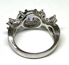 Vintage Signed  STERLING Silver  Amethyst Rhinestones Ornate Ring Size 7.75 — photo 8