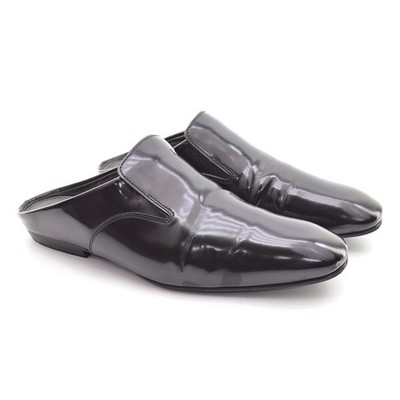 Womens DRIES VAN NOTEN Babouches $630 Mules 38 / 8 M Black Patent Slip On Shoes