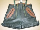 Vintage 1960's Children's German Green Leather Lederhosen Shorts — photo 2