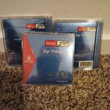 Iomega Zip Disks 750MB PC Data Storage Disc Blank Media 3