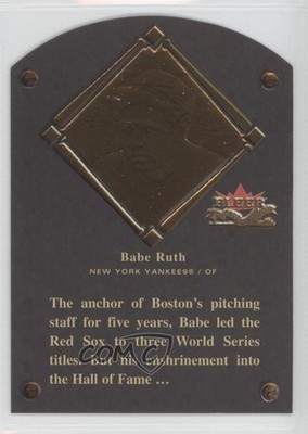 2002 Fleer Fall Classic Hall of Fame Plaques 1468/1936 Babe Ruth #1HF HOF 1a3