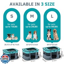 Puppy Playpen Cat Dog Crate: Play Pen Indoors Pet Playpens Portable Foldable ...