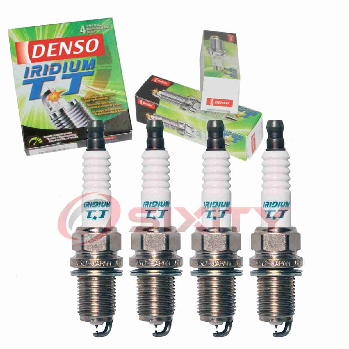 4 pc Denso Iridium TT Spark Plugs for 1988-1991 Honda Civic 1.5L 1.6L L4 vo
