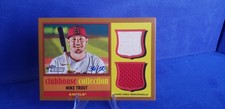 2025 Topps Heritage Clubhouse Collection Dual Relic Gold #CCSDRMT Mike Trout /50