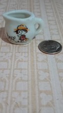 Vintage Miniature Japanese Tea Creamer Pitcher Girl and Puppy Pre-Owned