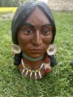 UNIVERSAL STATUARY CORP Large Indian Busts Statue Native American #268 & 269 — photo 2