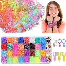 4800Pcs Assorted Colour Rubber Kit Box Loom Bands DIY Bracelet Making Set