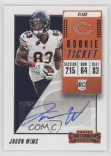 2018 Panini Contenders Rookie Ticket/Rookie Ticket Variation Javon Wims 0j7s