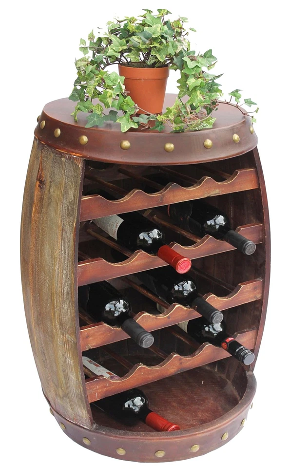 Weinregal Holz Fass Weinfass 1546 70cm Flaschenständer Regal Flaschenregal Antik - Bild 1 von 4