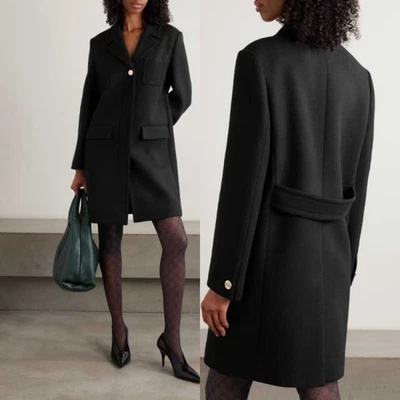 Damen Mantel Blazer Stil Mid Länge Reverskragen Elegant Business Winter Alltag - Bild 1 von 4