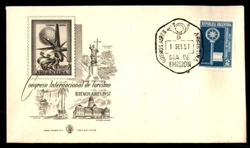 Mayfairstamps Argentina FDC 1957 Internatl Congress Tourism Key First Day Cover