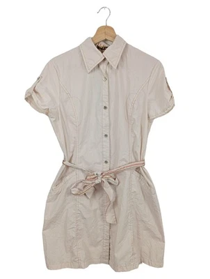 S&R Robe chemisier Dames Robe T EU 42 blanc cassé style décontracté - Photo 1/4