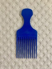 Vintage 80s Goody Hair Pick Comb Royal Blue Plastic Made USA Short Lift Styler