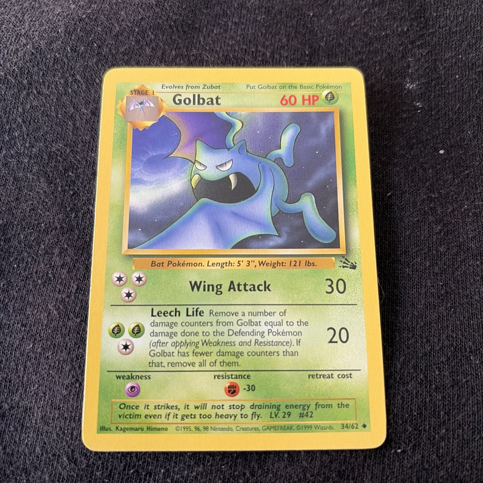 Pokémon TCG - Golbat - Fossil 34/62 n mint combined postage