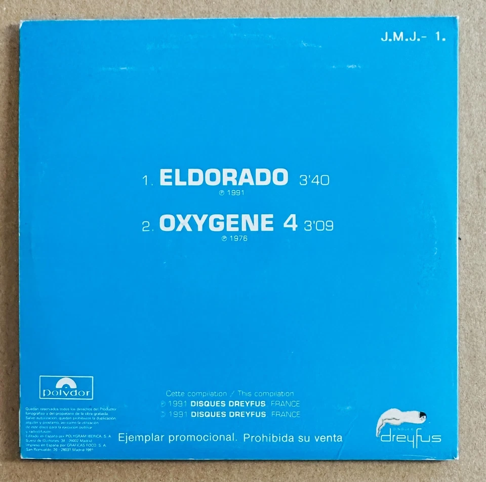 JEAN MICHEL JARRE CD SINGLE EL DIRADO SPAIN PROMO UNIQUE - Image 2 of 2