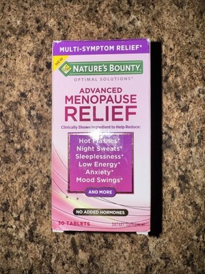 Natures Bounty Optimal Solutions ADVANCED MENOPAUSE RELIEF 30 tablets Exp: 5/27