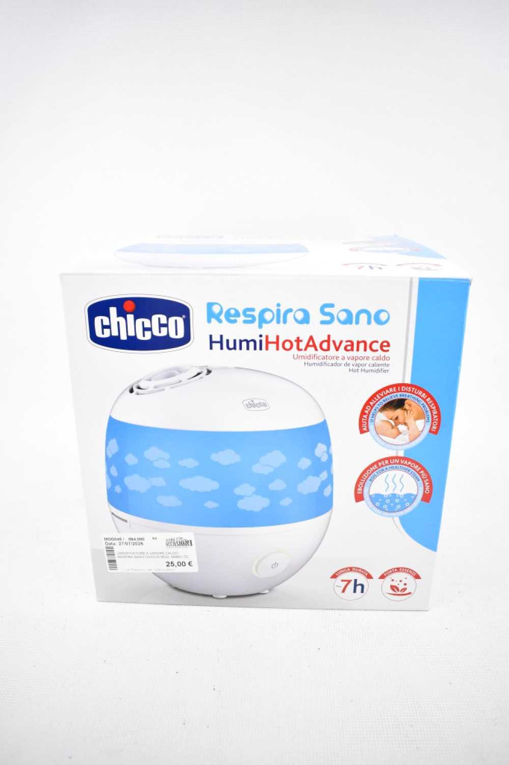 Umidificatore A Vapore Caldo Respira Sano Chicco Mod. 06880