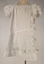 POST CIVIL WAR HAND SEWN CHILD S DRESS W LACE PUFF SLEEVES
