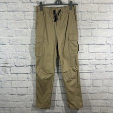 Polo Ralph Lauren Youth Boys Khaki Tan Cargo Snap Button Drawstring Pants Sz 16