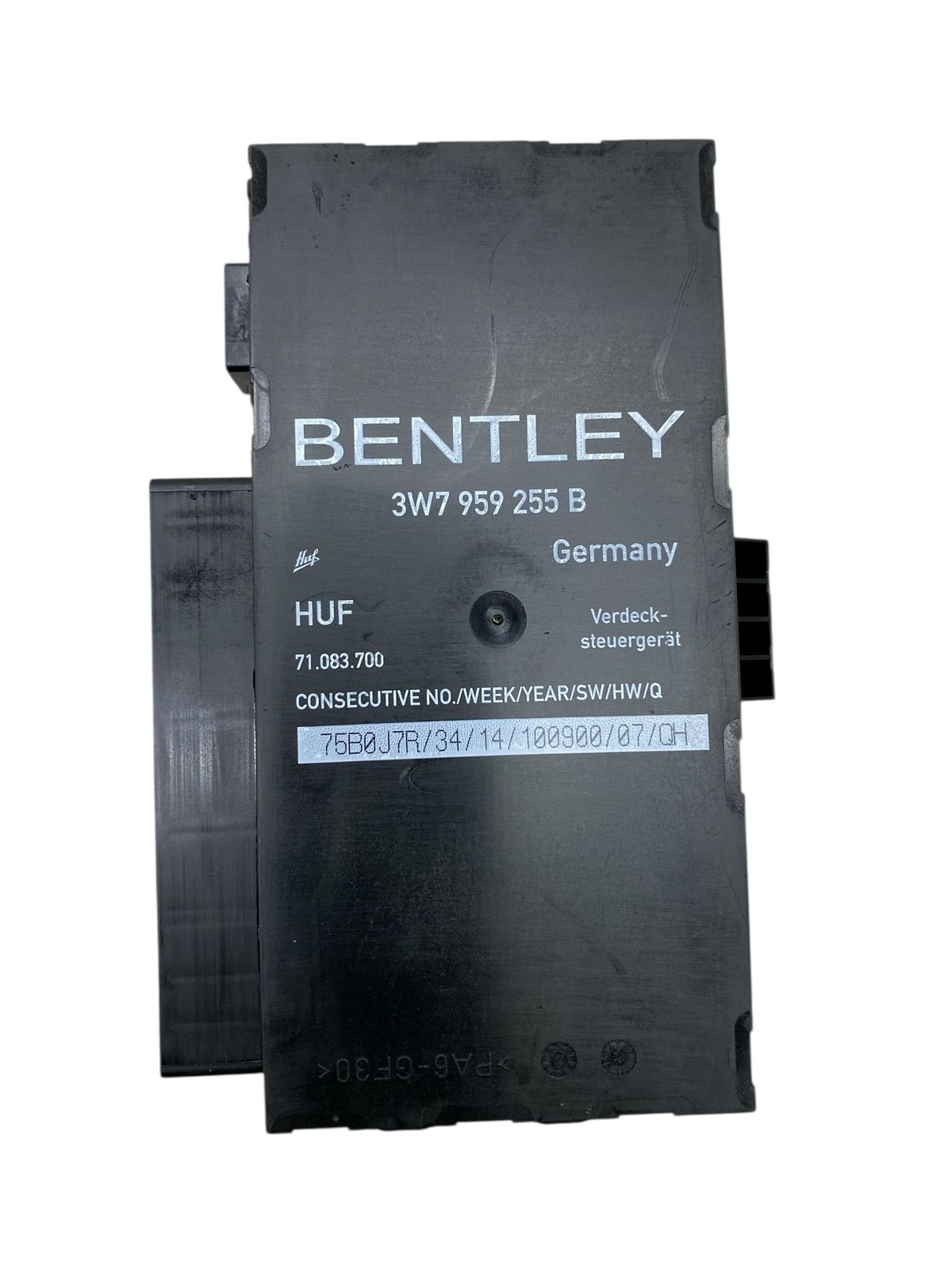 2015 BENTLEY CONTINENTAL CONVERTIBLE ROOF CONTROL MODULE UNIT 3W7959255B OEM