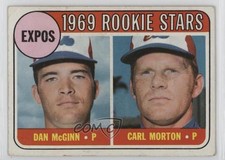 1969 Topps High # Dan McGinn Carl Morton #646 d4y