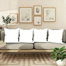 4 X Pure White Cushion Covers Decorative Cushions - Christmas Deal.  Minimalist.