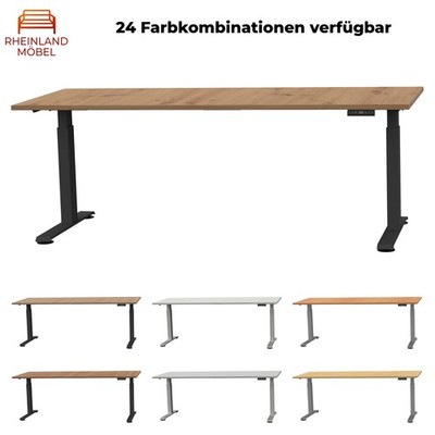 Schreibtisch Elevio Motion 200x80cm   elektrisch höhenverstellbar mit Memory
