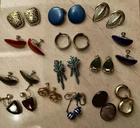 Vintage Mixed Costume Jewelry Earrings Collection (14) Pairs Clip & Screw-On