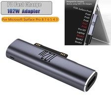 Fast Charging 102W USB-C PD Adapter Fit Surface Pro 7 6 5 4 3 Laptops