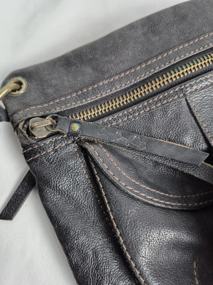 Винтажная сумка через плечо Fossil модель Sasha черная натуральная кожа ZB2986 Y2K гранж - Изображение 3 из 4